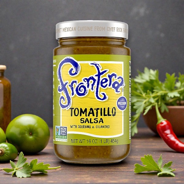 Frontera Gourmet Mexican Medium Tomatillo Salsa – 16 oz