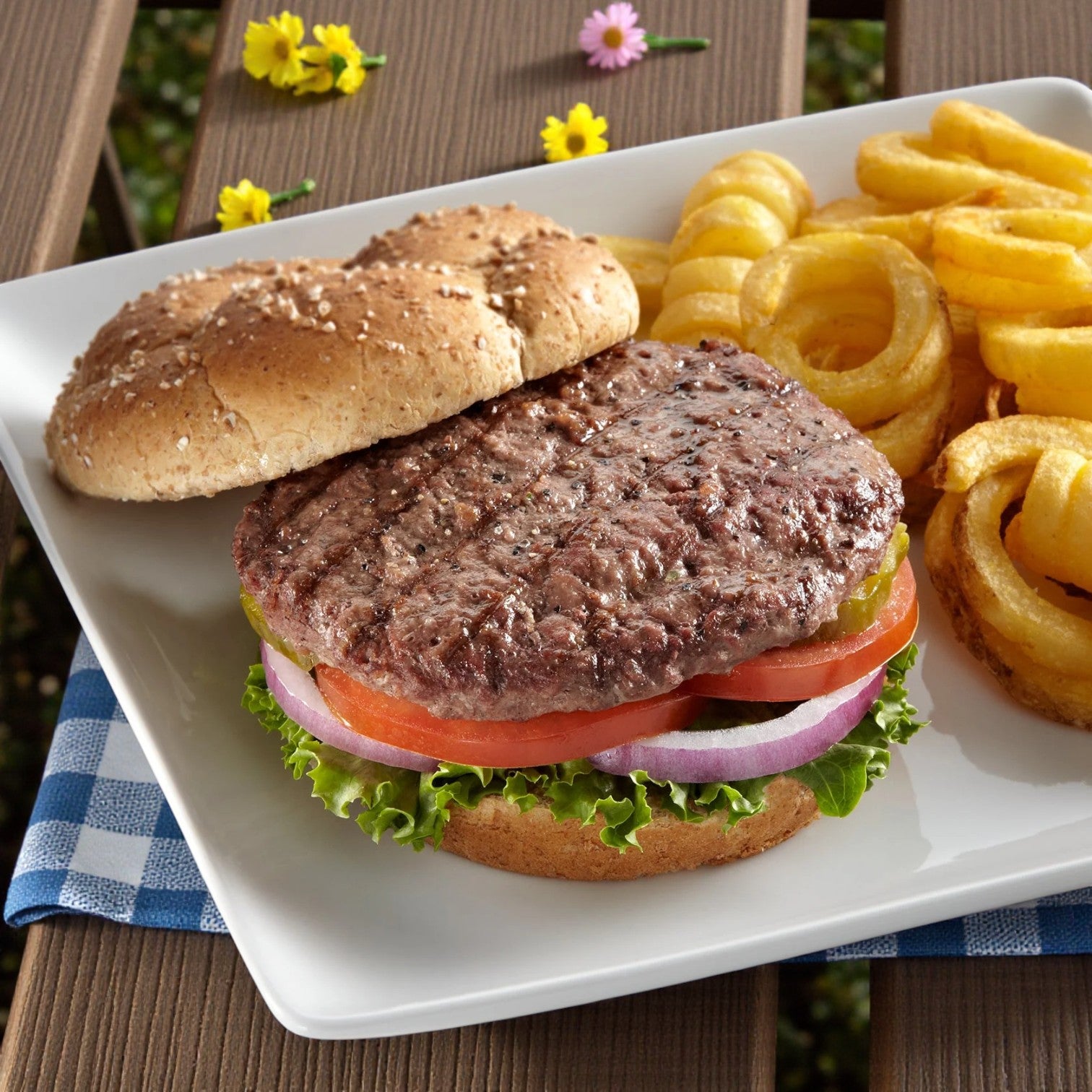 Frozen Halal All-Beef Hamburger Patties – 3/1 (5.3 oz), 10 lbs