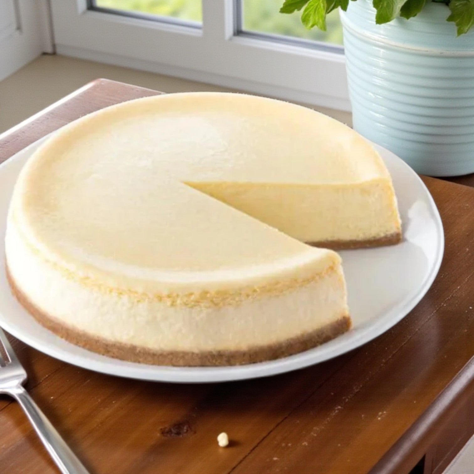 Chef’s Quality Frozen Gourmet New York Style Cheesecake – 14 Pre-Sliced Servings (4 lb)