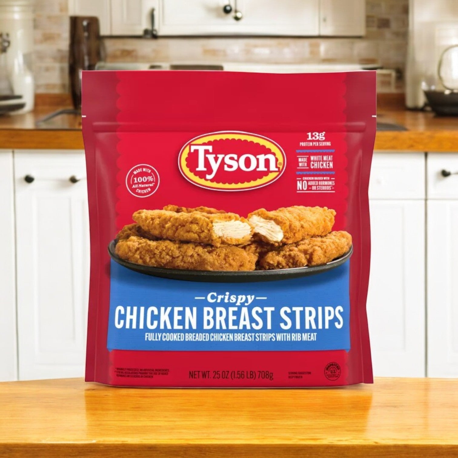 Tyson All Natural Crispy Chicken Strips – Frozen, 25 oz