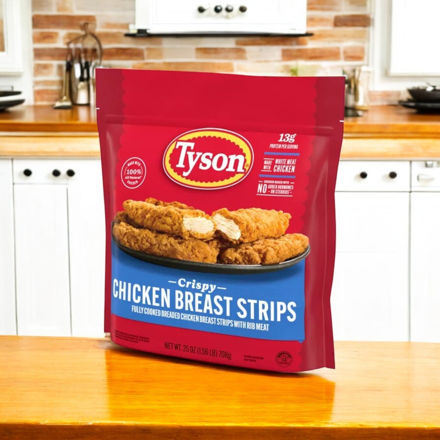 Tyson All Natural Crispy Chicken Strips – Frozen, 25 oz -3 Count