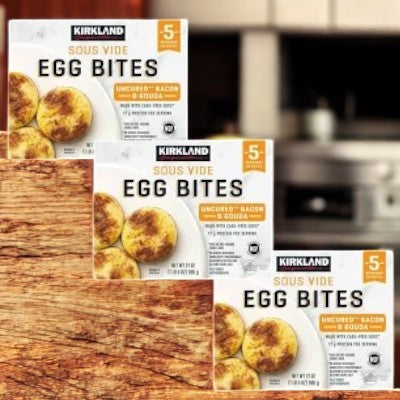 Kirkland Signature Uncured Bacon and Gouda Egg Bites, 10-count - 3 Total Boxes