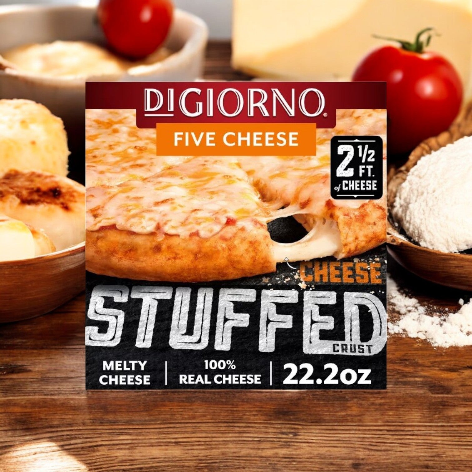 DiGiorno Five Cheese Frozen Pizza with Cheese Stuffed Crust – 22.2 oz