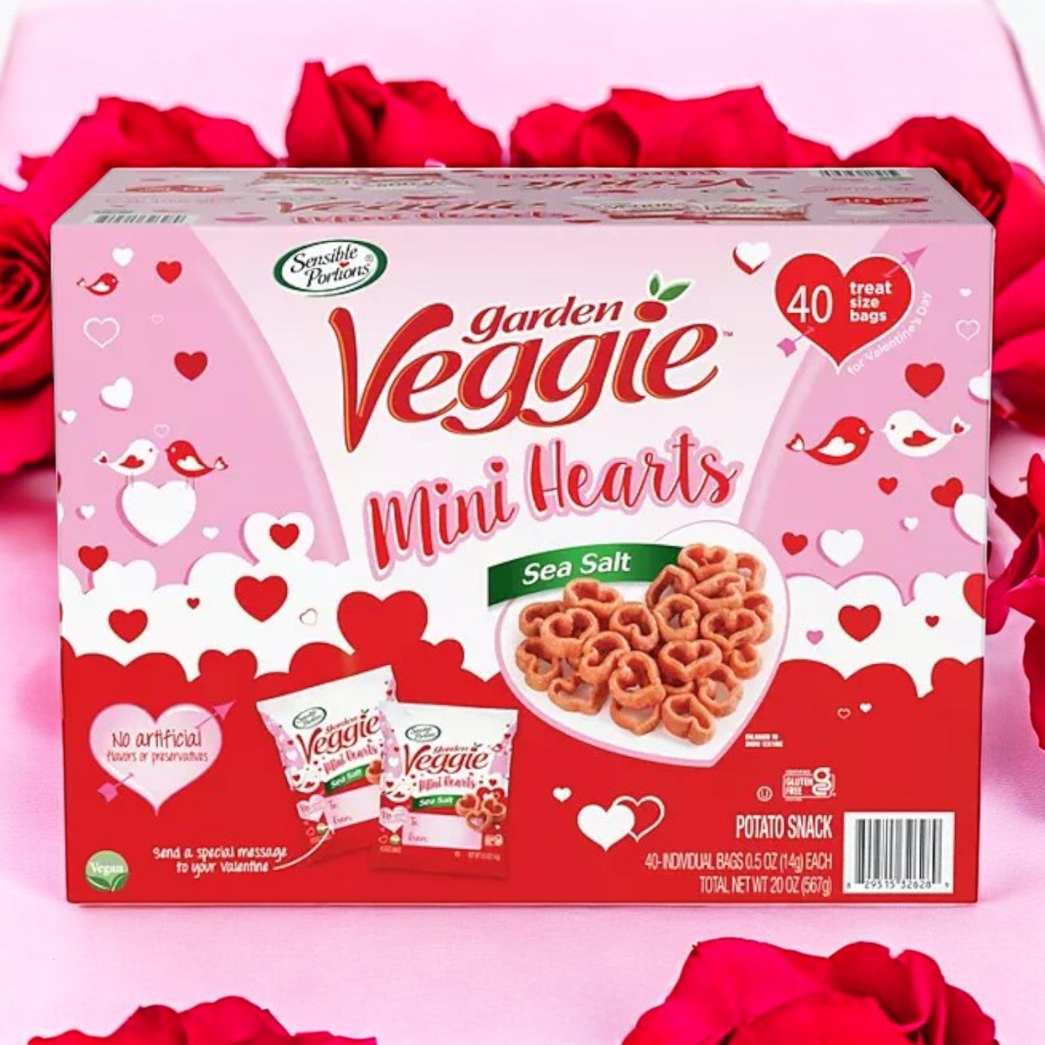 Garden Veggie Snacks Mini Hearts – 0.5 oz., 40 pk-3 Count