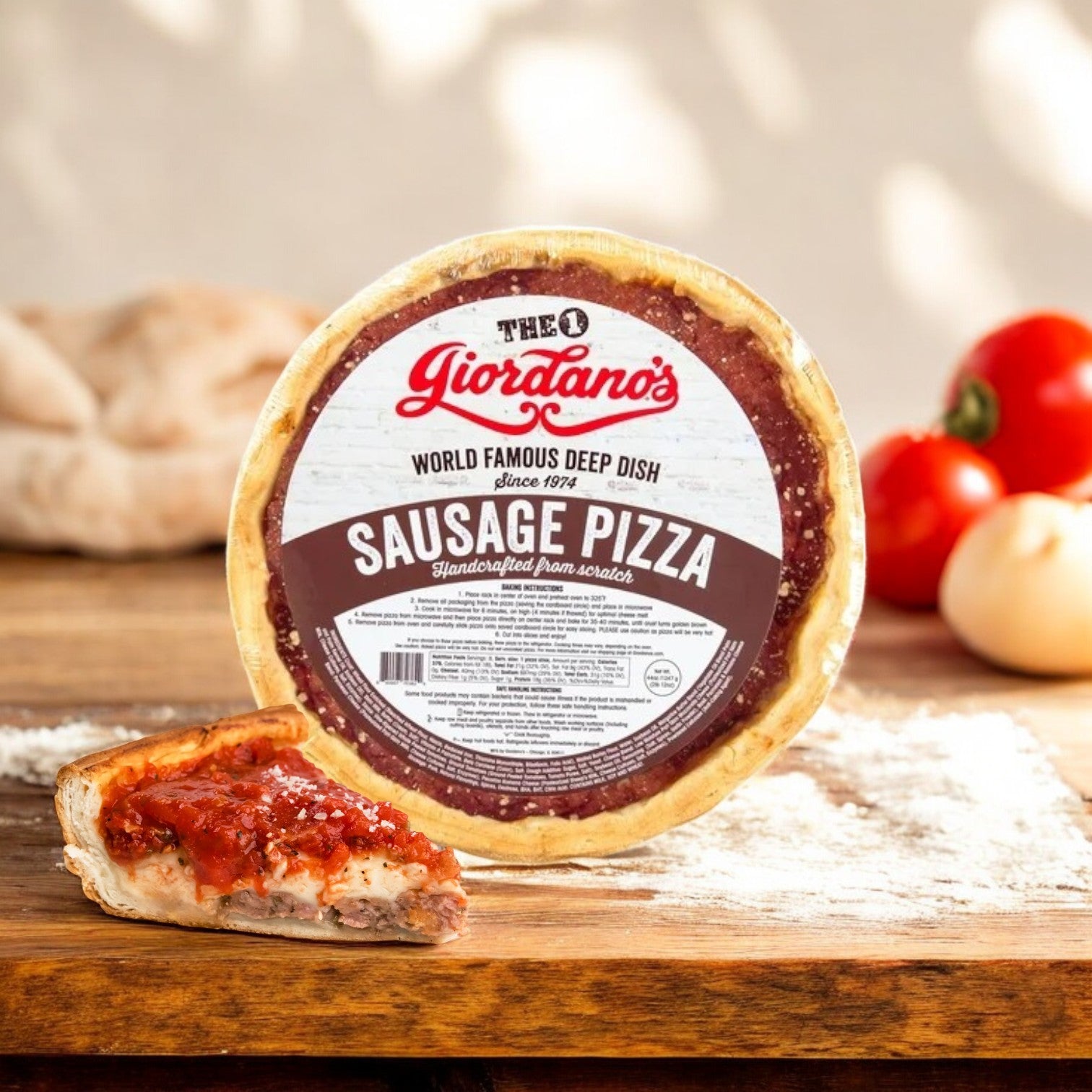 Giordano's, Frozen Deep Dish Stuffed - Sausage Pizza, 10" - 3 Pack