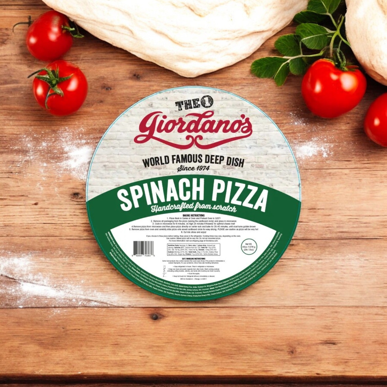 Giordano's, Frozen Deep Dish Stuffed - Spinach Pizza, 10" - 1 Pack