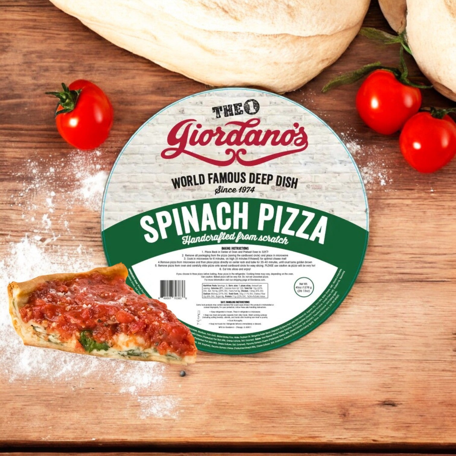 Giordano's, Frozen Deep Dish Stuffed - Spinach Pizza, 10" - 1 Pack