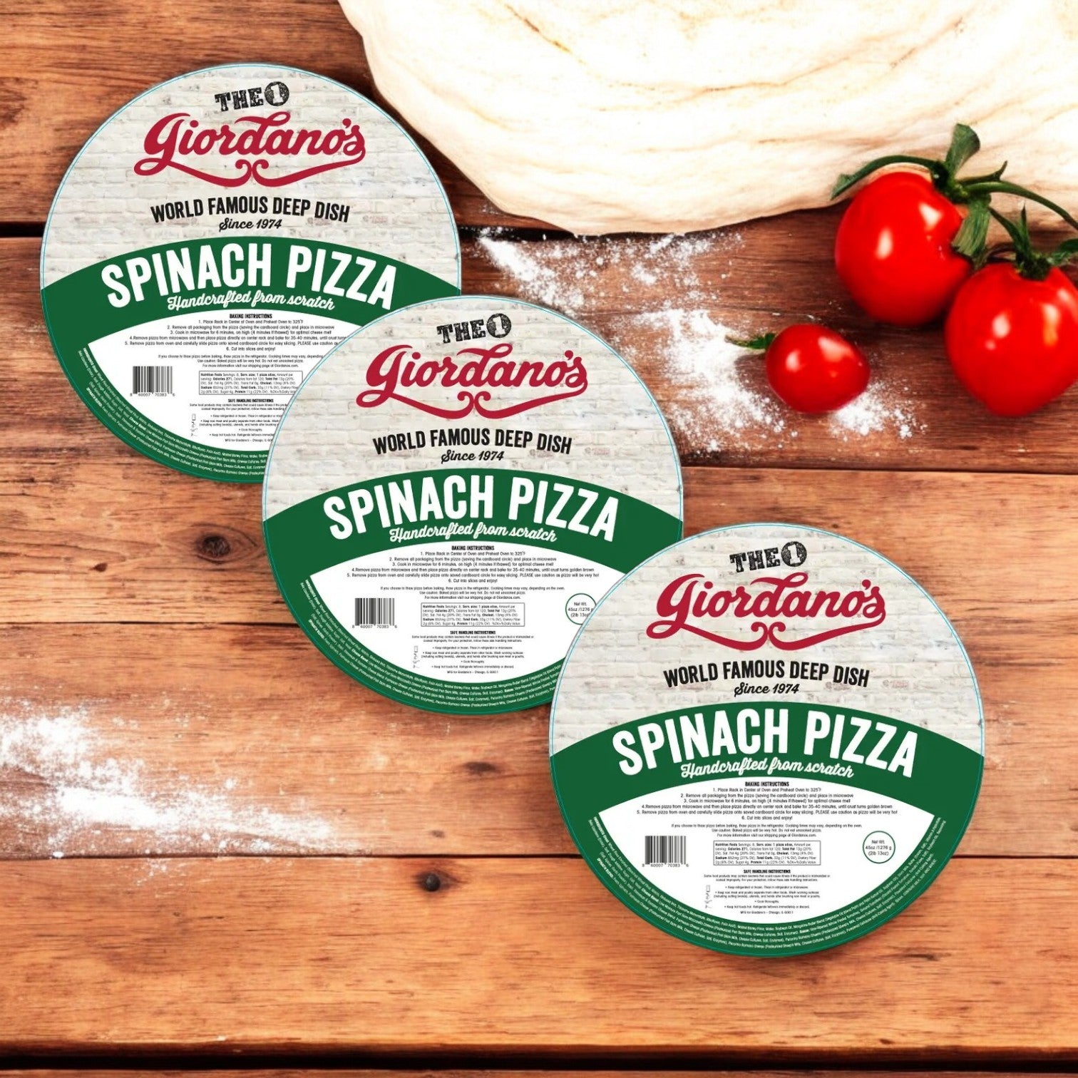 Giordano's, Frozen Deep Dish Stuffed - Spinach Pizza, 10" - 3 Packs