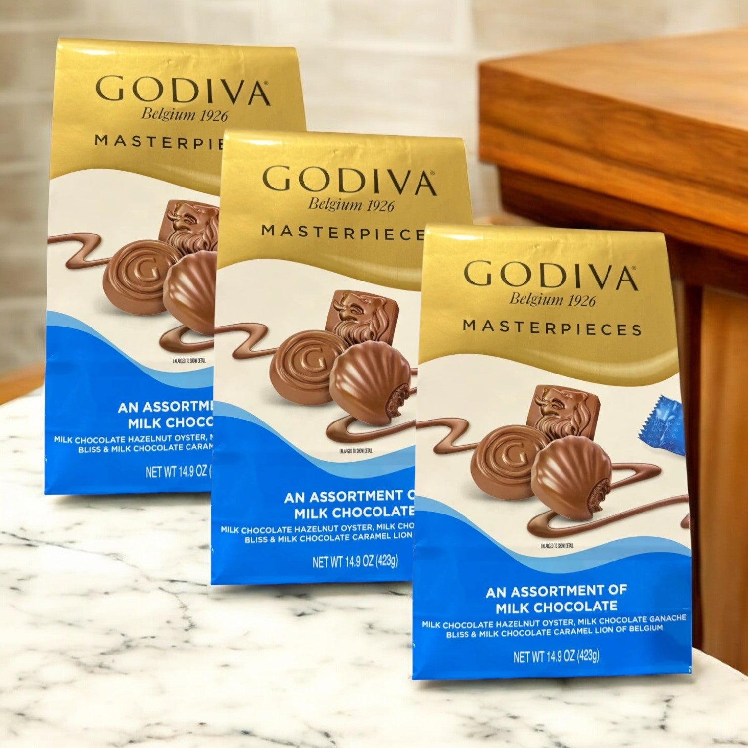 Godiva Masterpieces Assorted Legendary Milk Chocolates (14.9 oz) - 3 Count