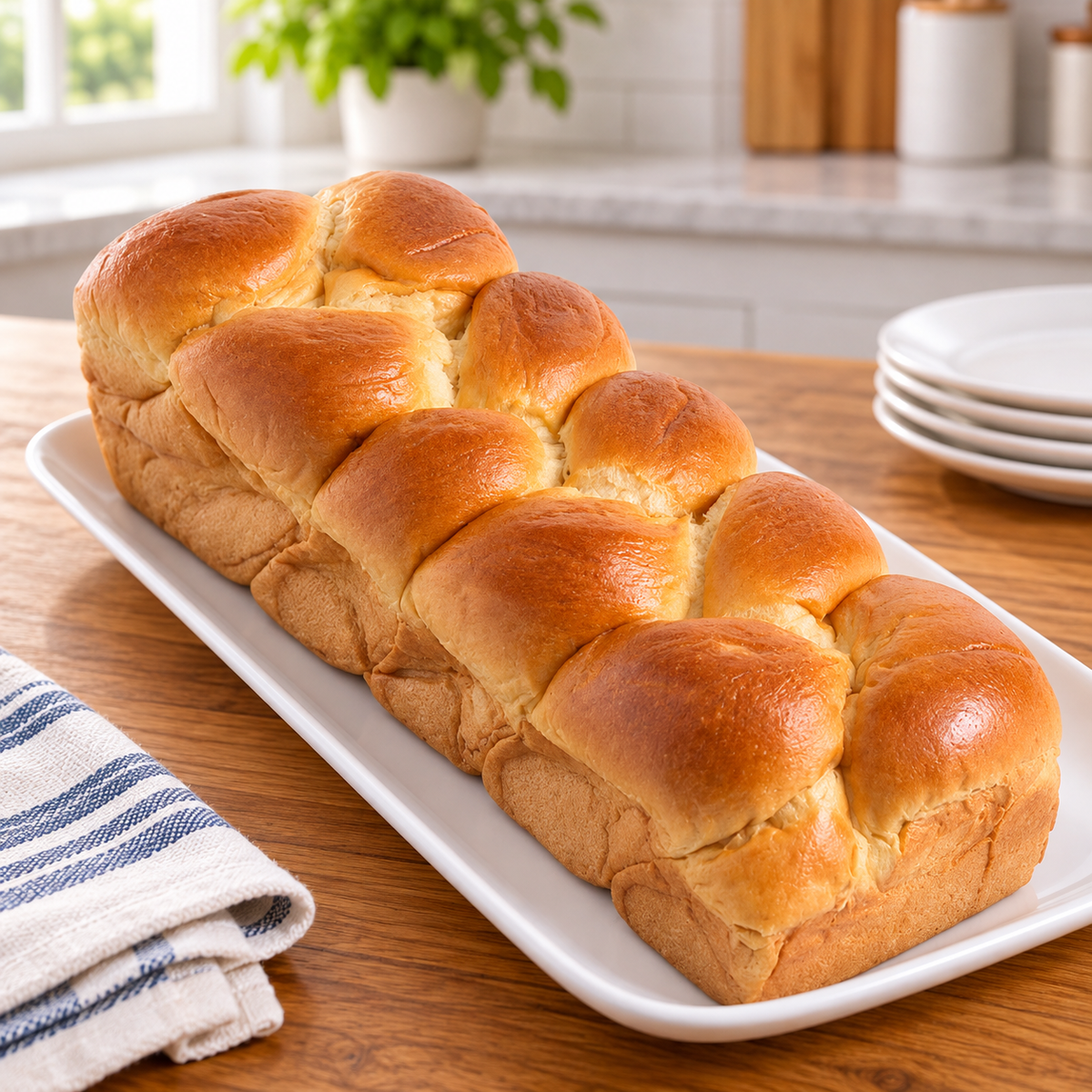 Le Chic Patissier — Hand Braided Brioche, 5 Individually Wrapped Unsliced - 1 Case