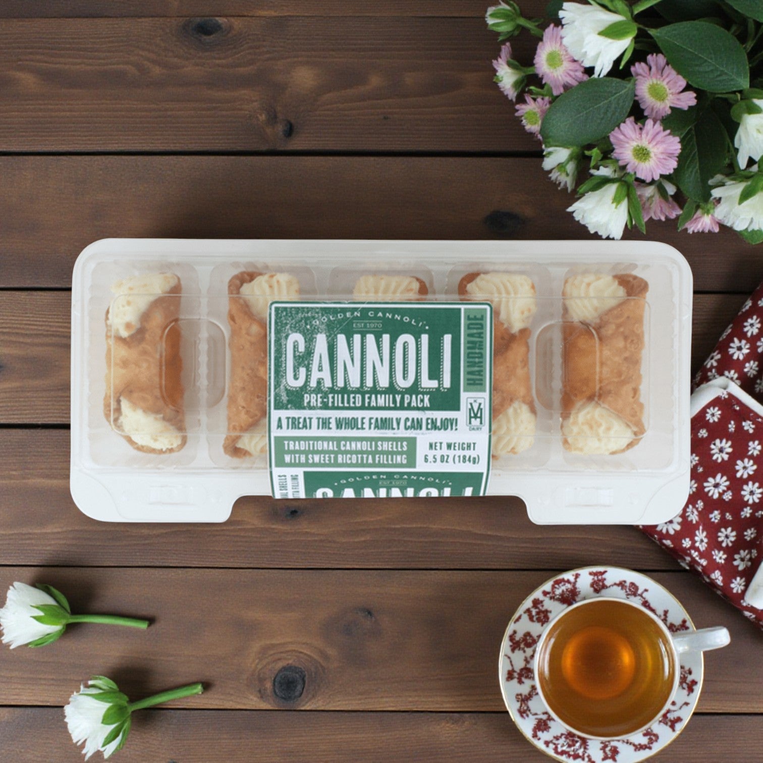 Golden Cannoli Traditional Cannoli – 5 Pack, 6.5 oz