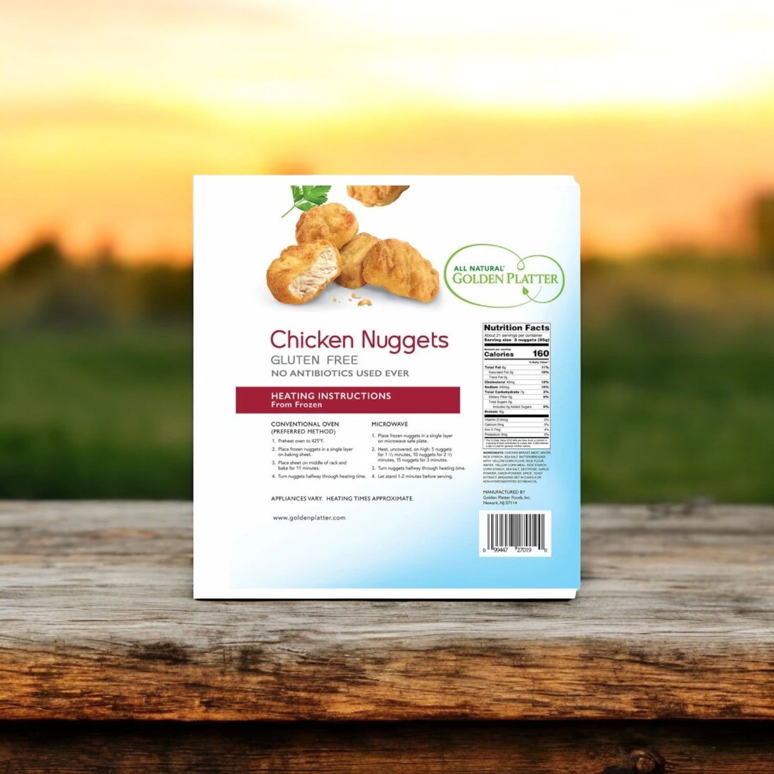 Golden Platter Gluten Free Nuggets, 4 lbs- 1 Pack!