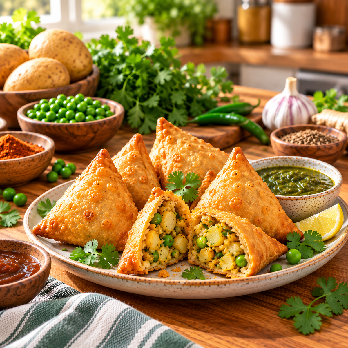 Deep Indian Kitchen Potato & Pea Samosas – 12 oz