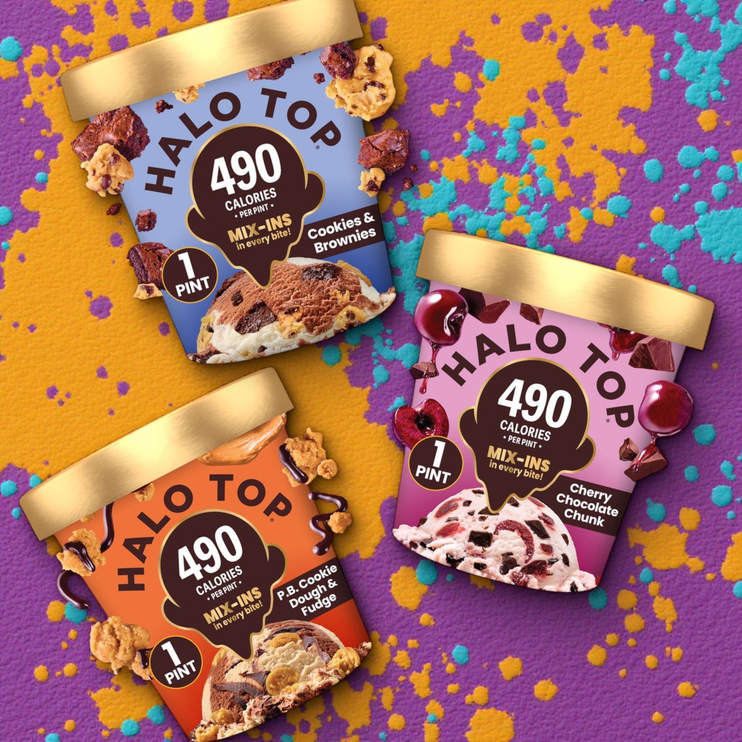 Halo Top Light Ice Cream Variety Pack – 3 Pints