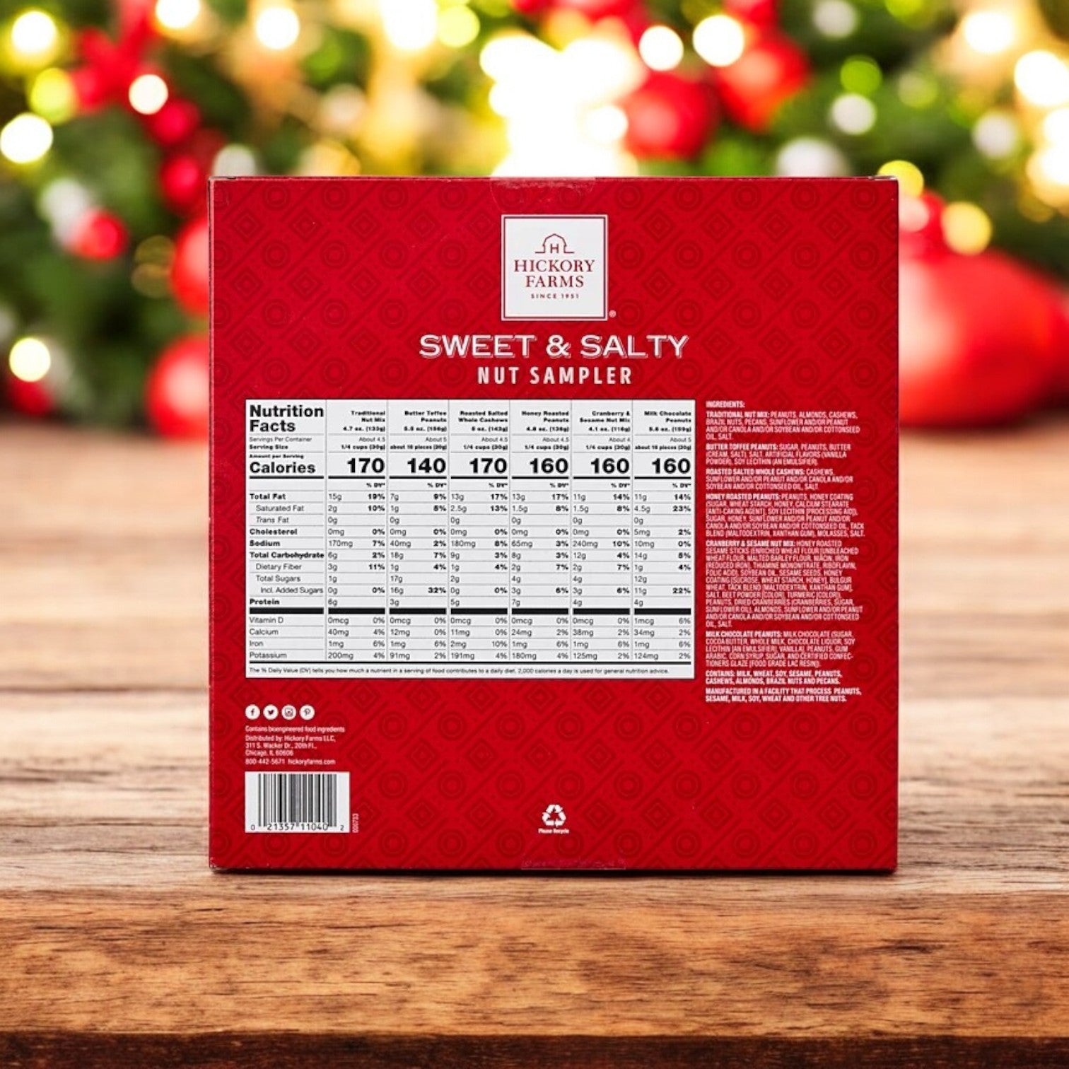 Hickory Farms, Holiday Sweet & Salty Nut Sampler, 29.7 oz.