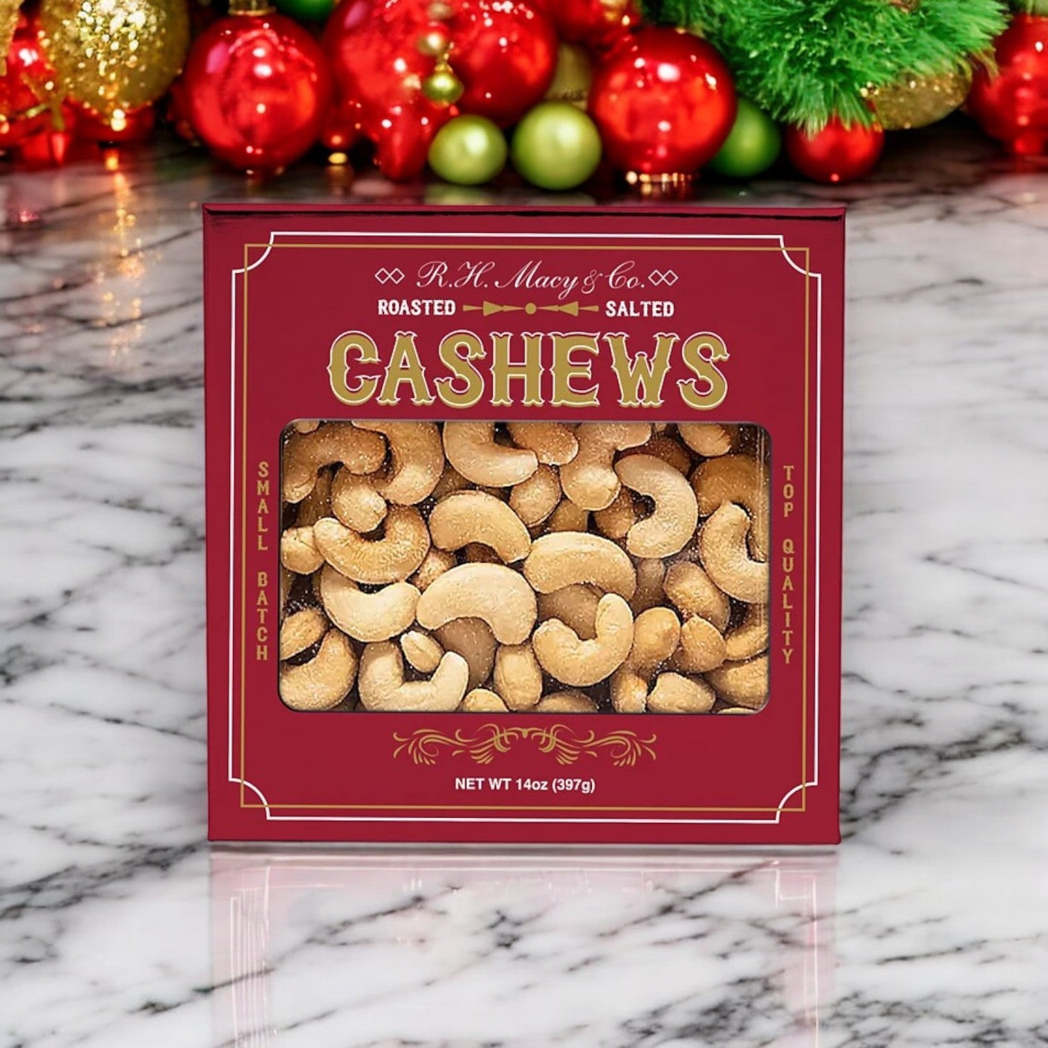 Holiday Jumbo Cashews Gift Box, 14 oz