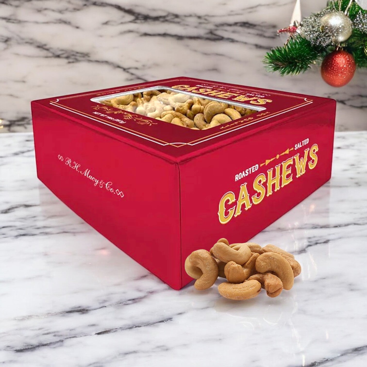 Holiday Jumbo Cashews Gift Box, 14 oz