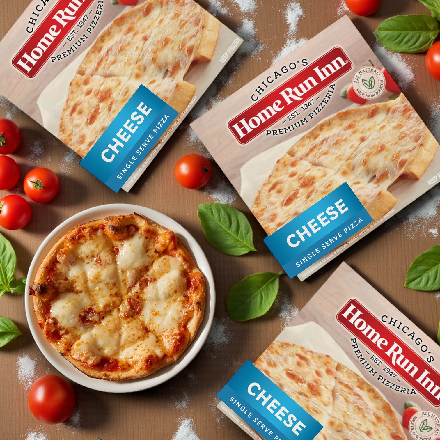 Home Run Inn Mini Personal Pizza, Classic Frozen Cheese Pizza, 7.5 oz. - 3 Count