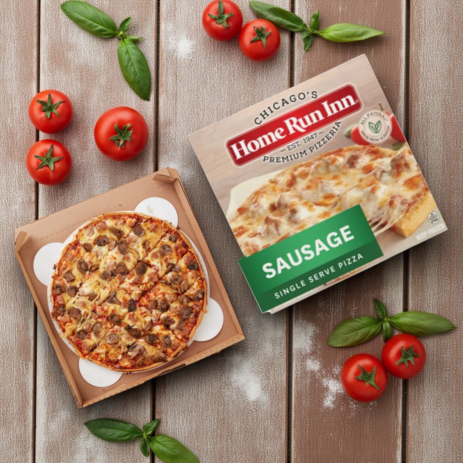 Home Run Inn Mini Personal Pizza, Classic Frozen Sausage Pizza, 8.5 oz. - 1 Count