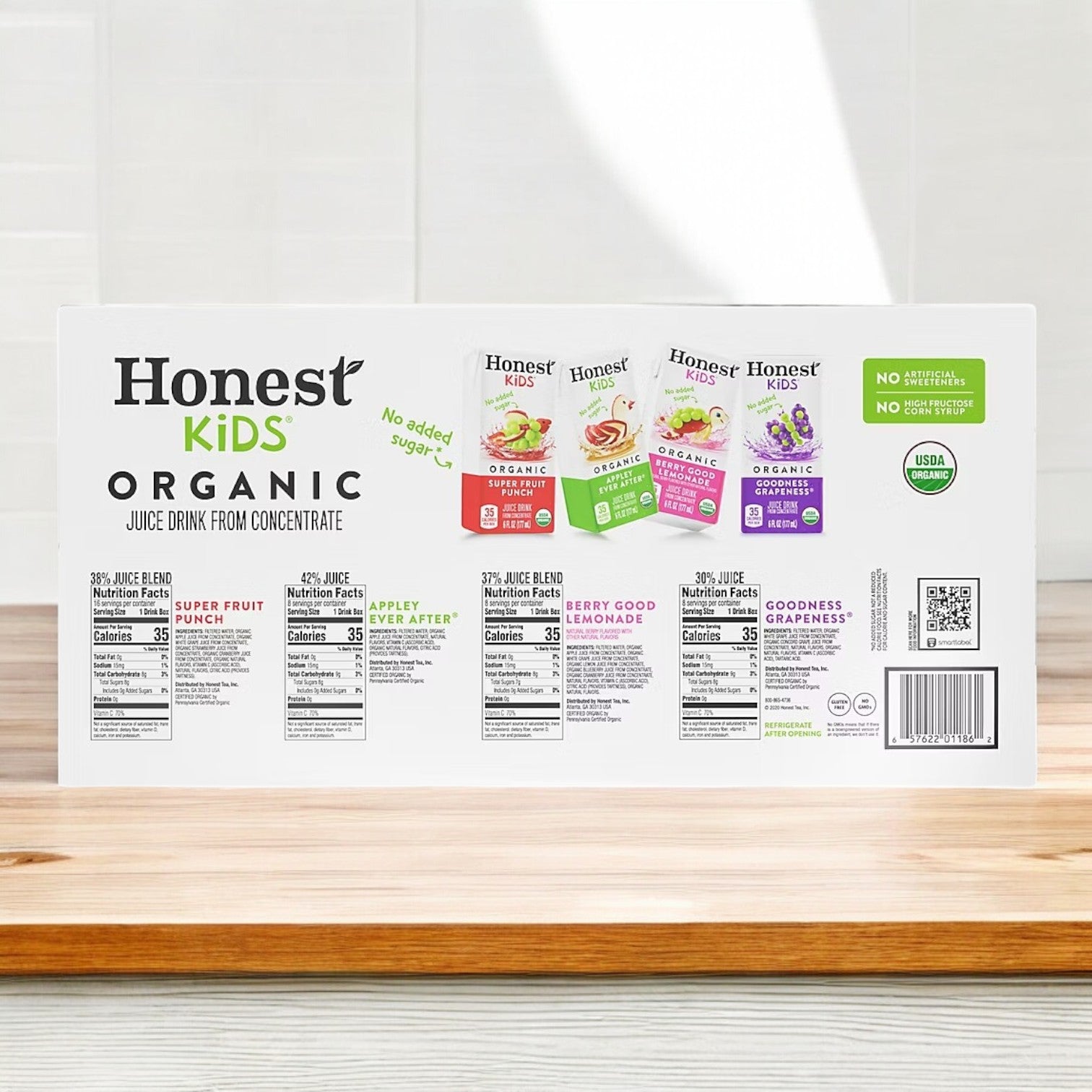 Honest Kids, Organic Juice Drink, 40 Count Variety Pack-6oz-1 Case