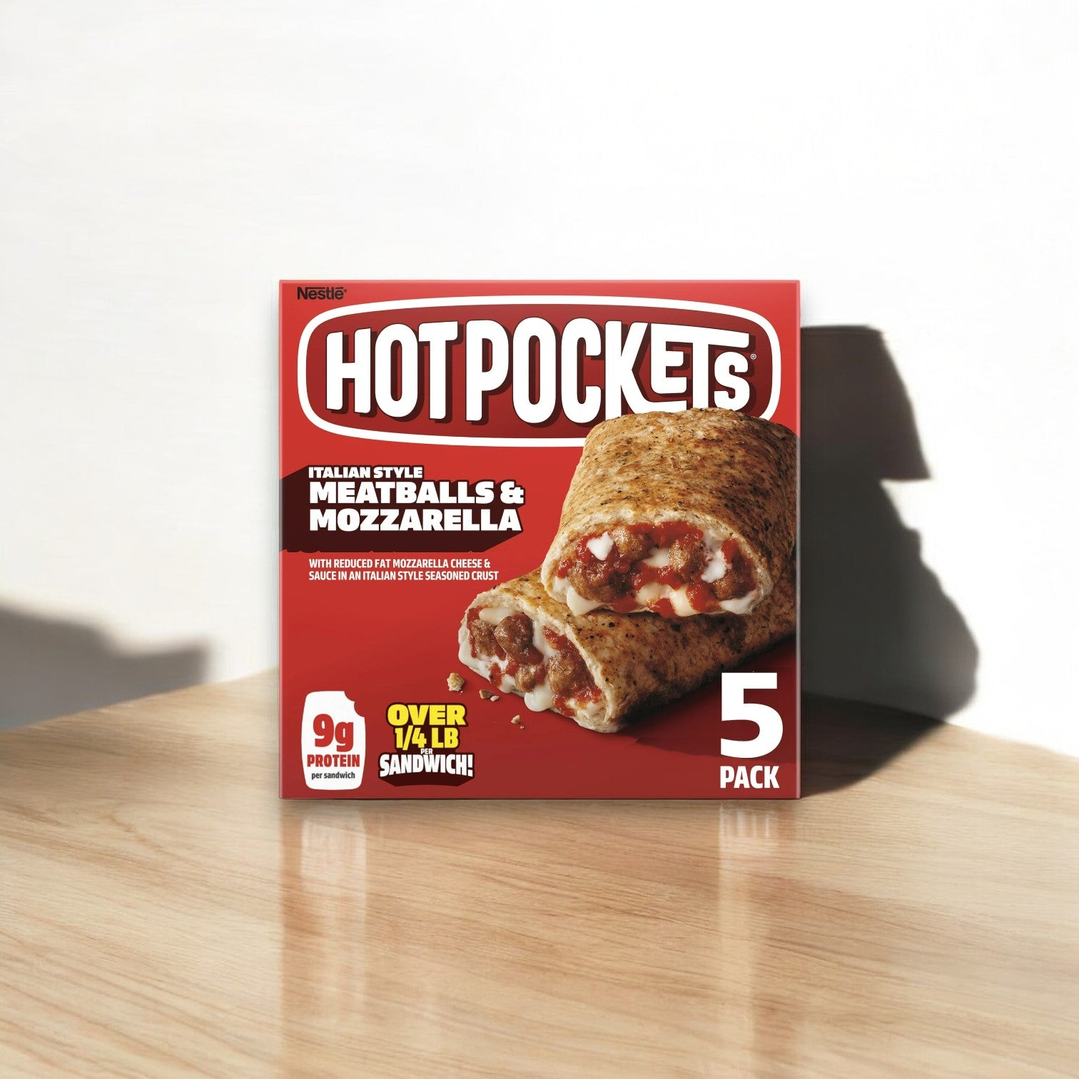 Hot Pockets Frozen Sandwiches, Meatballs and Mozzarella Cheese, 22.5 oz. - 1 Pack