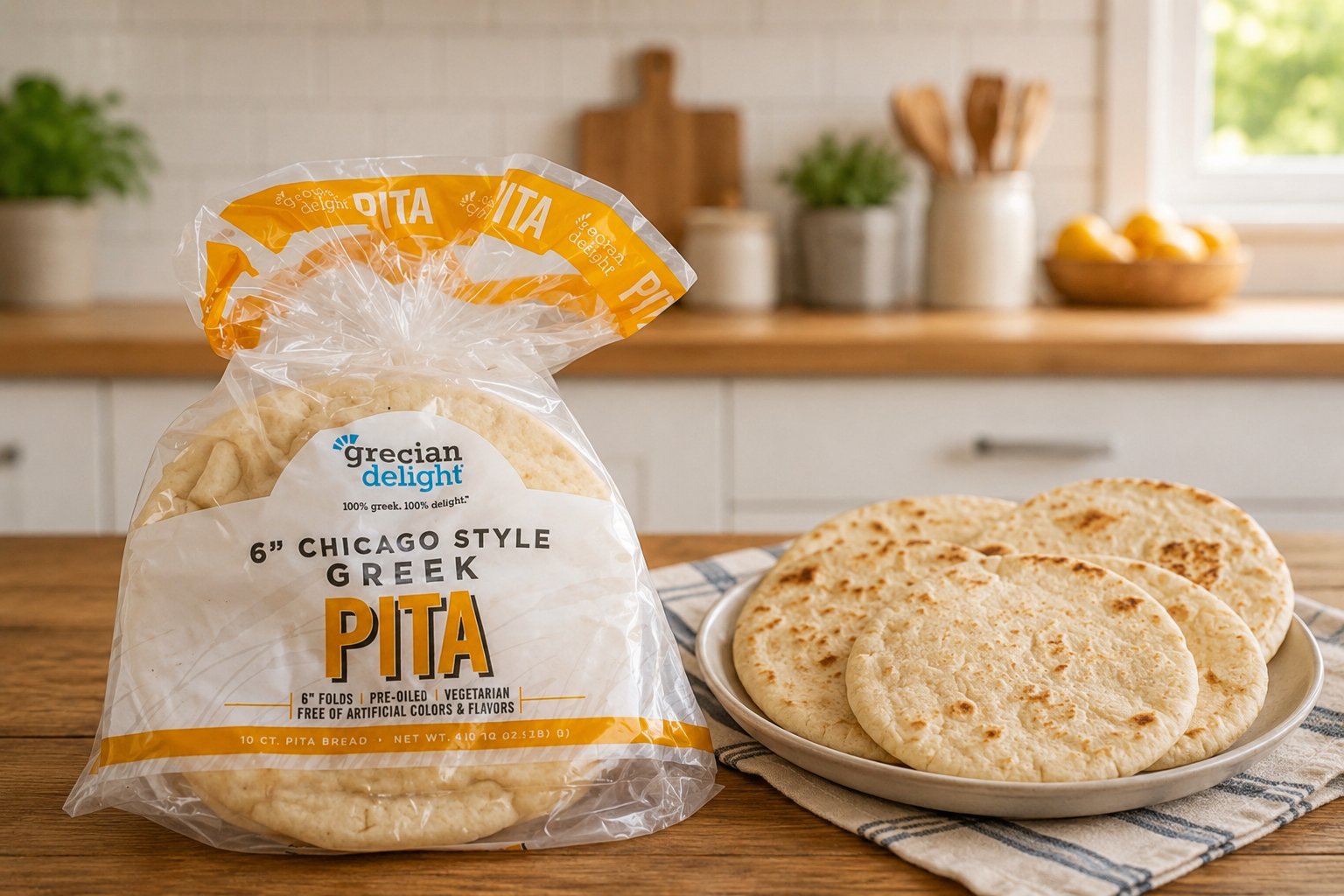 Bakers Source Pita Bread- 6 Inch-12 Packs- 10 Count- 120 Total Packs
