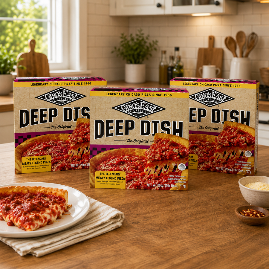 Gino's East Deep Dish Meaty Legend Pizza, 26 oz, 3 Count