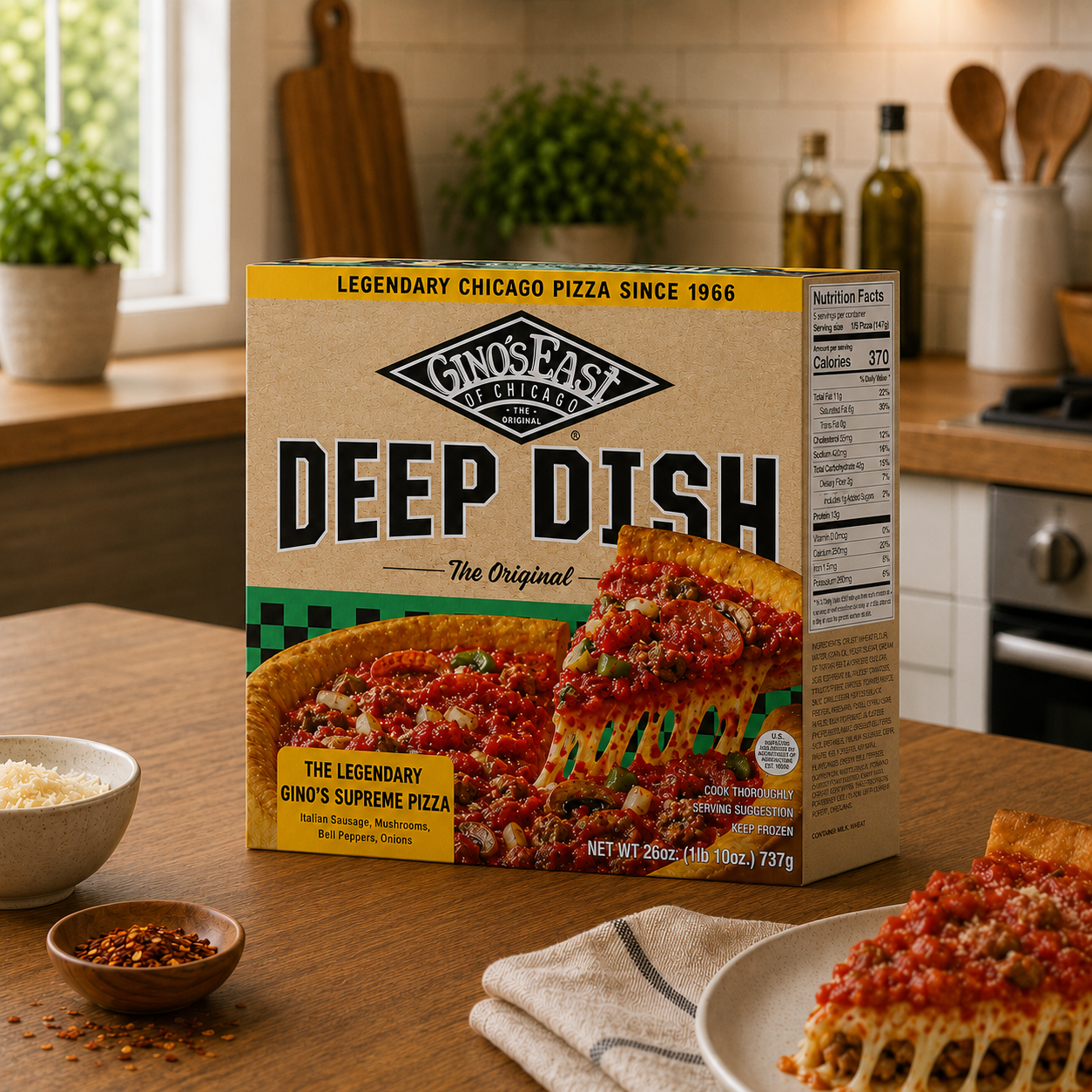 Gino's East Deep Dish Gino's Supreme Pizza, 26 oz, 3 Count