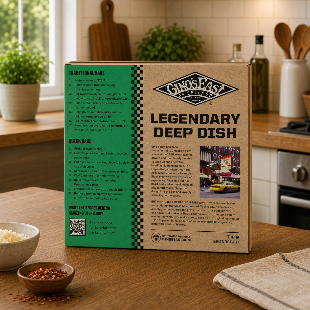 Combo Gino's East Deep Dish Pizza Variety Pack – Deluxe Cheese, Meaty Legend & Gino's Supreme, 26 oz Each