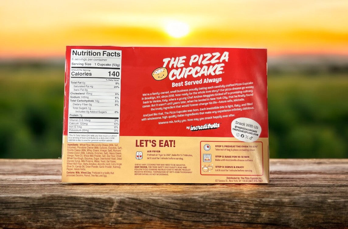 The Pizza Cupcake 4 Cheese- 1 Count