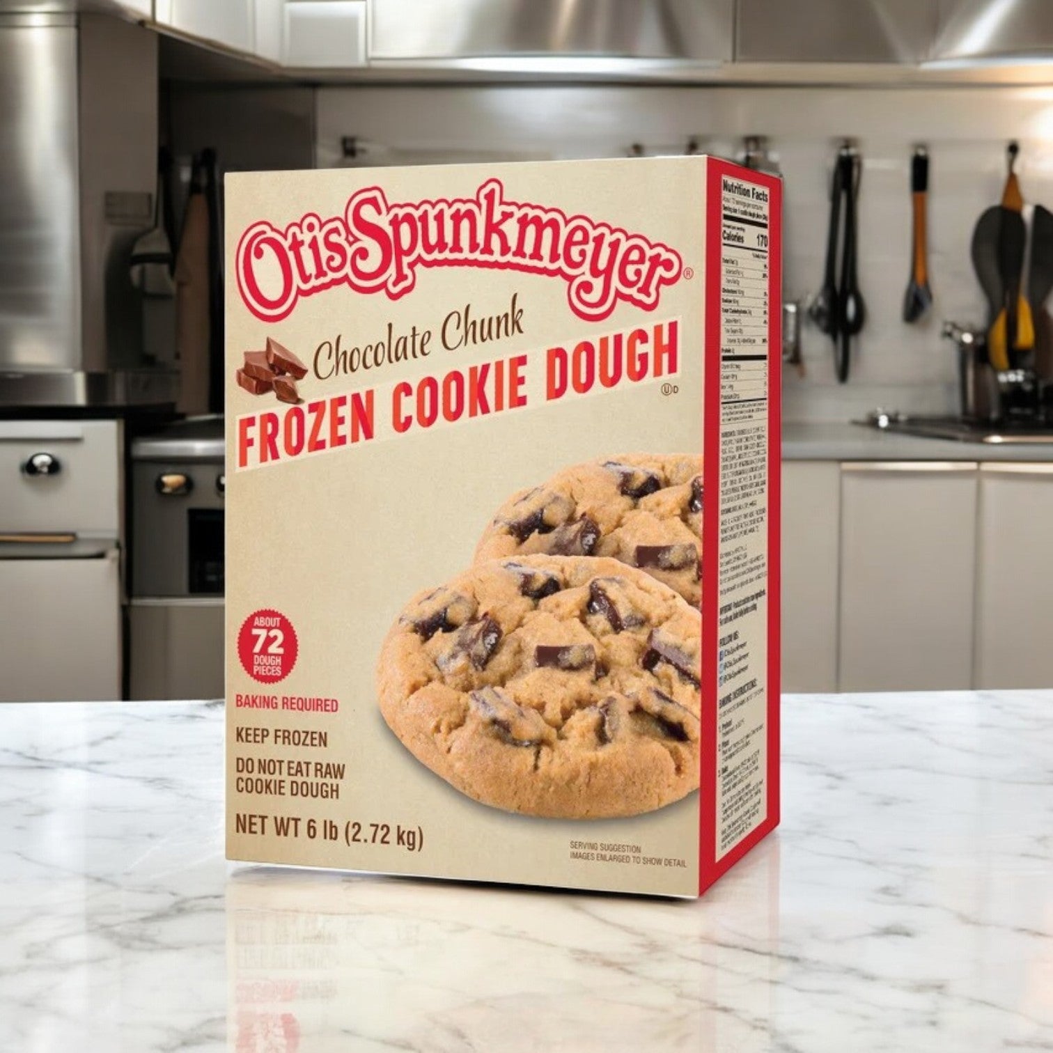 Otis Spunkmeyer Chocolate Chunk Cookie Dough, 6 lbs- 1 Count