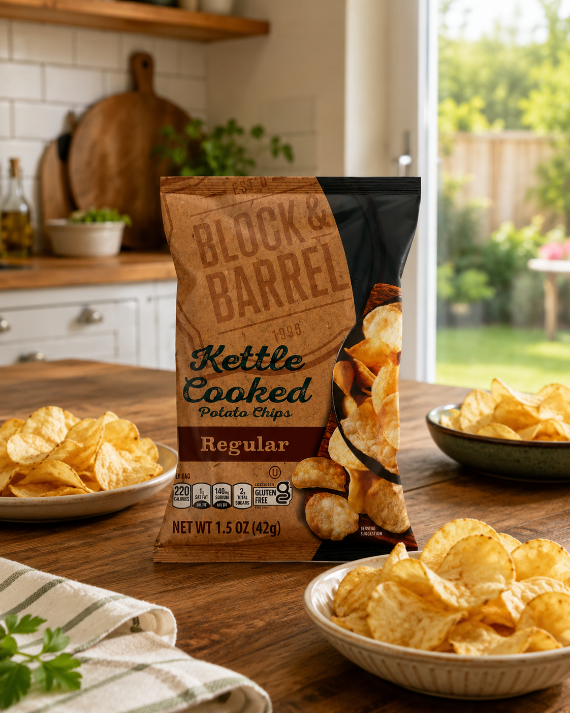 Block & Barrel Original Kettle Chips, 1.5 oz, 48-count 1 case