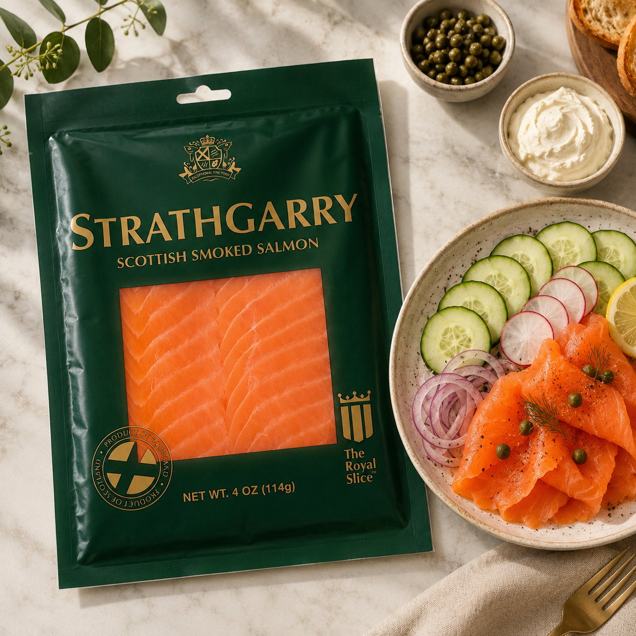 Strathgarry Scottish Smoked Salmon – The Royal Slice ( 1 count pack )
