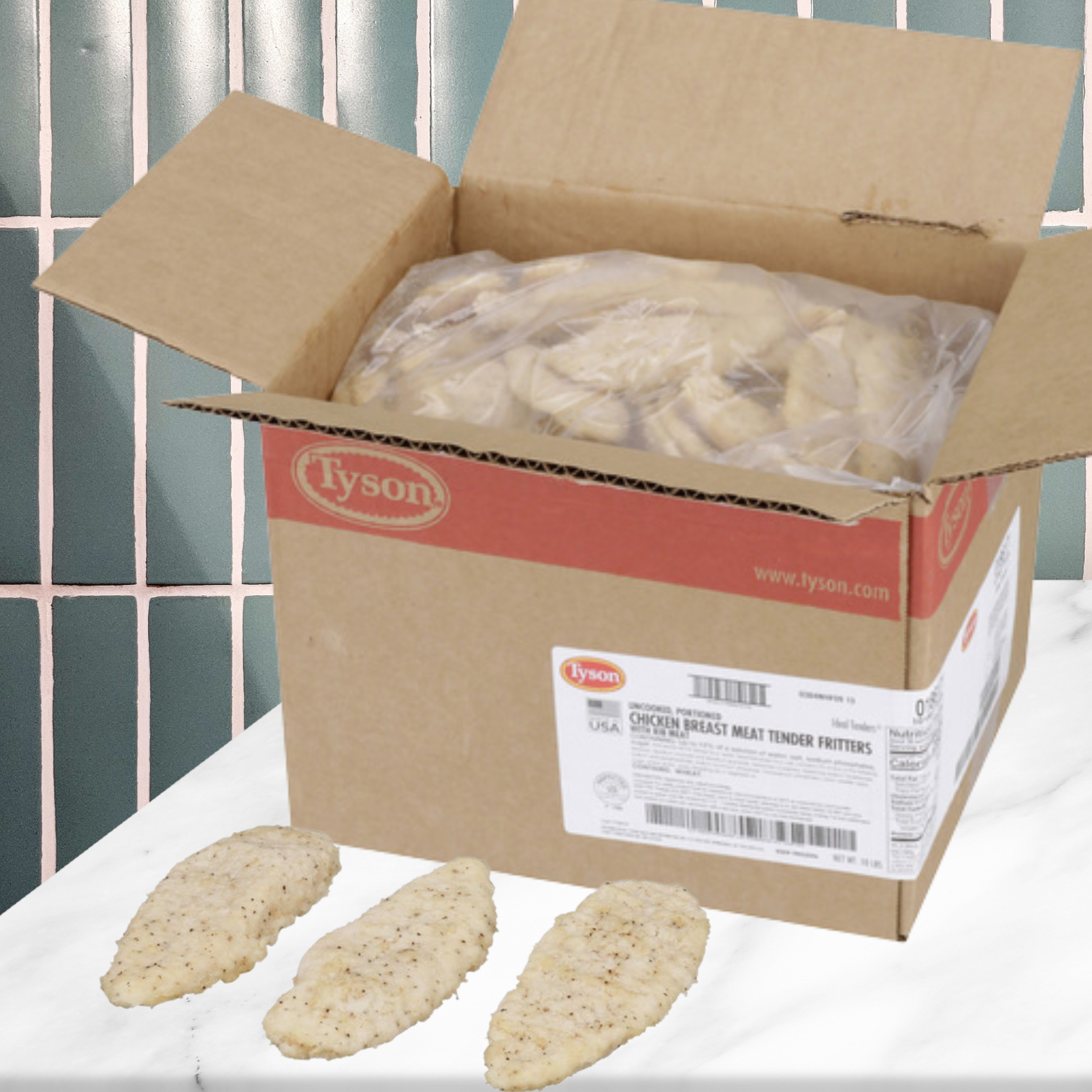 Tyson Foods Homestyle Chicken Breast Tenders – Portion Controlled, Fully Cooked (2 × 5 lb Bags)