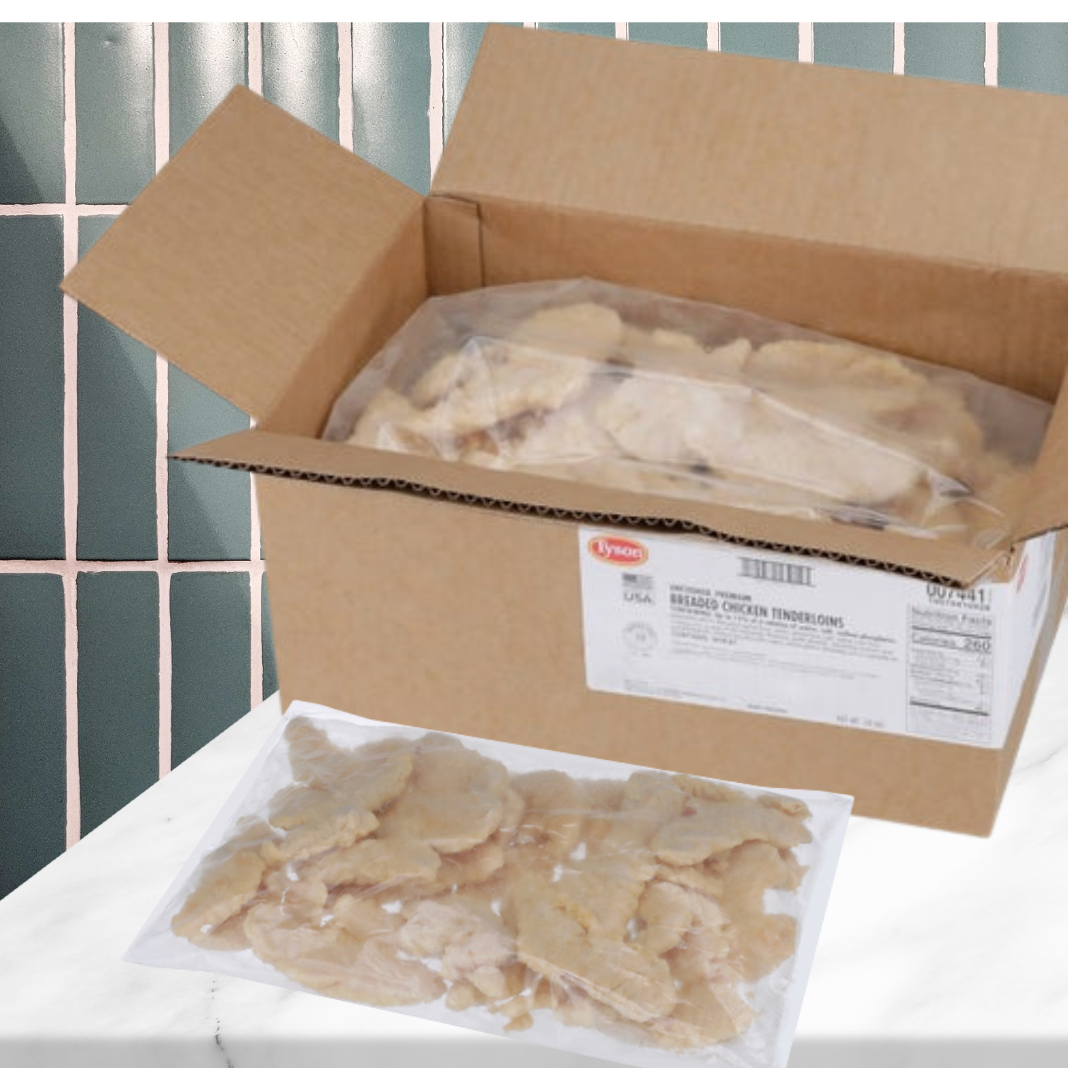 Tyson Foods Breaded Original Chicken Tenders – Fully Cooked, Random Size (10 lb Bag)