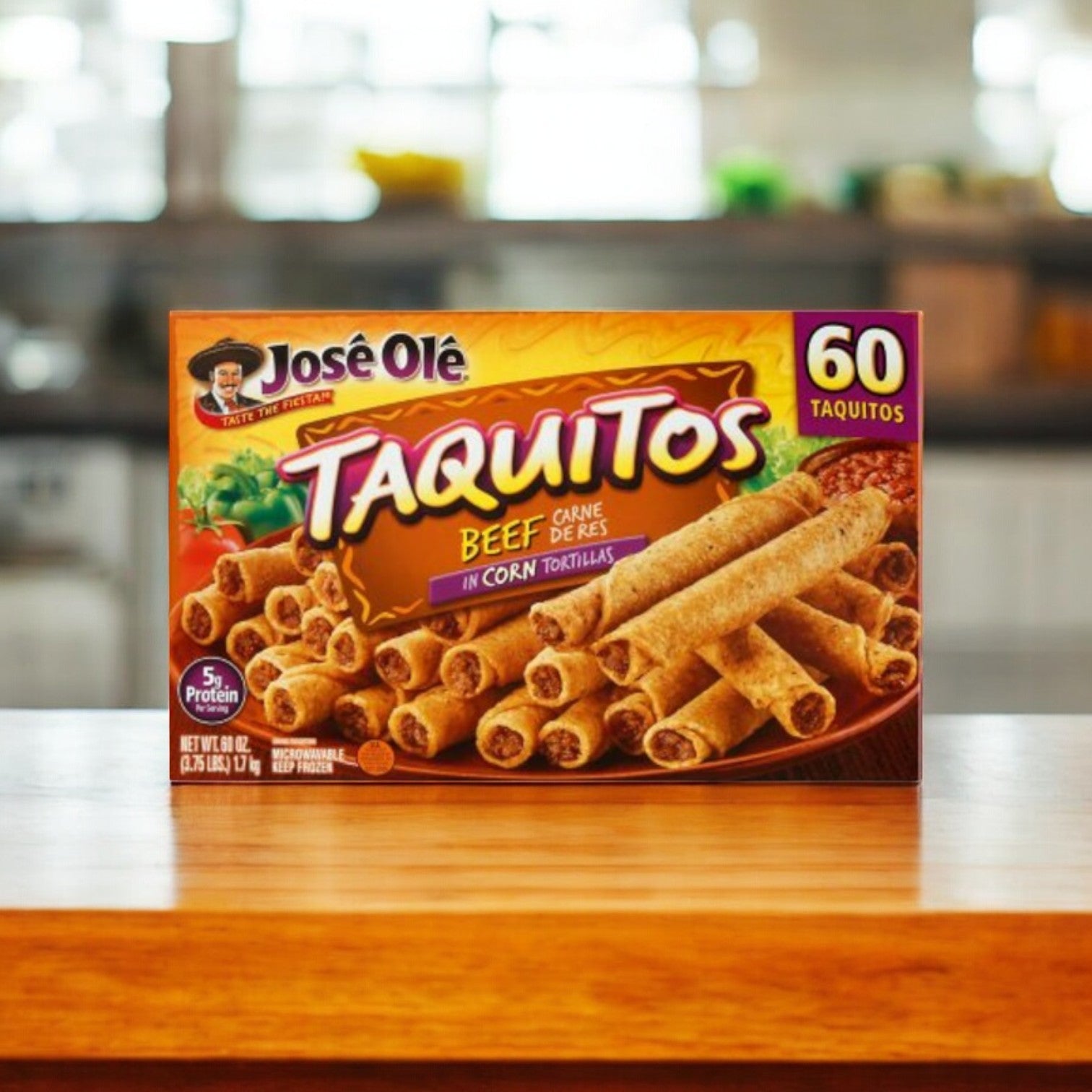 Jose Ole Beef Taquitos, Frozen 60 Count, 60 oz. - 1 Pack