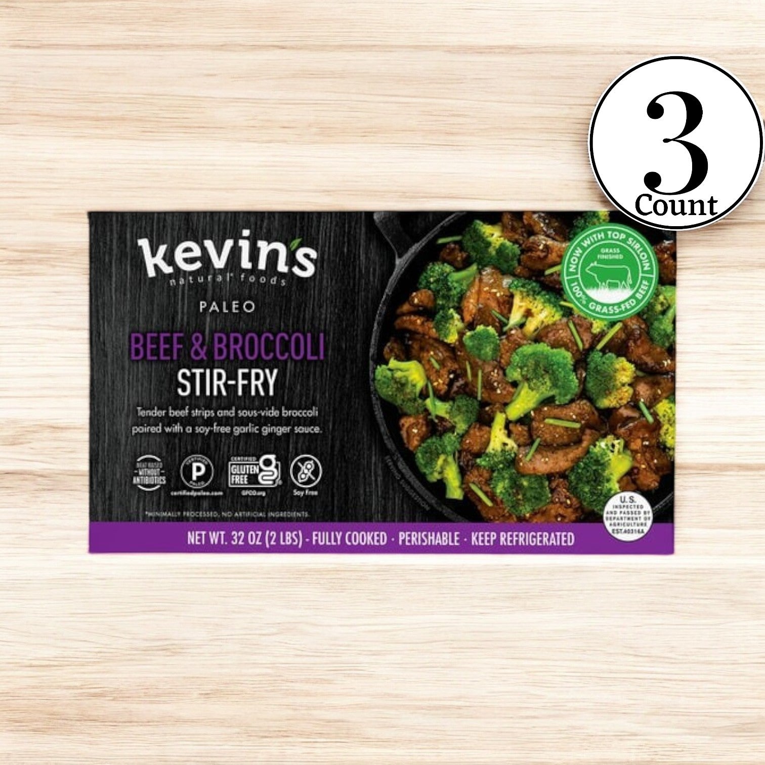 Kevin's Beef & Broccoli StirFry, 32 oz 3 Count