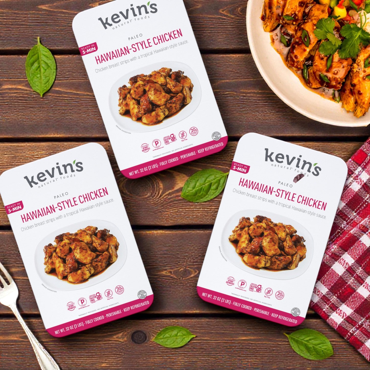 Kevin’s Hawaiian Style Chicken, 32 oz (3 Packs)