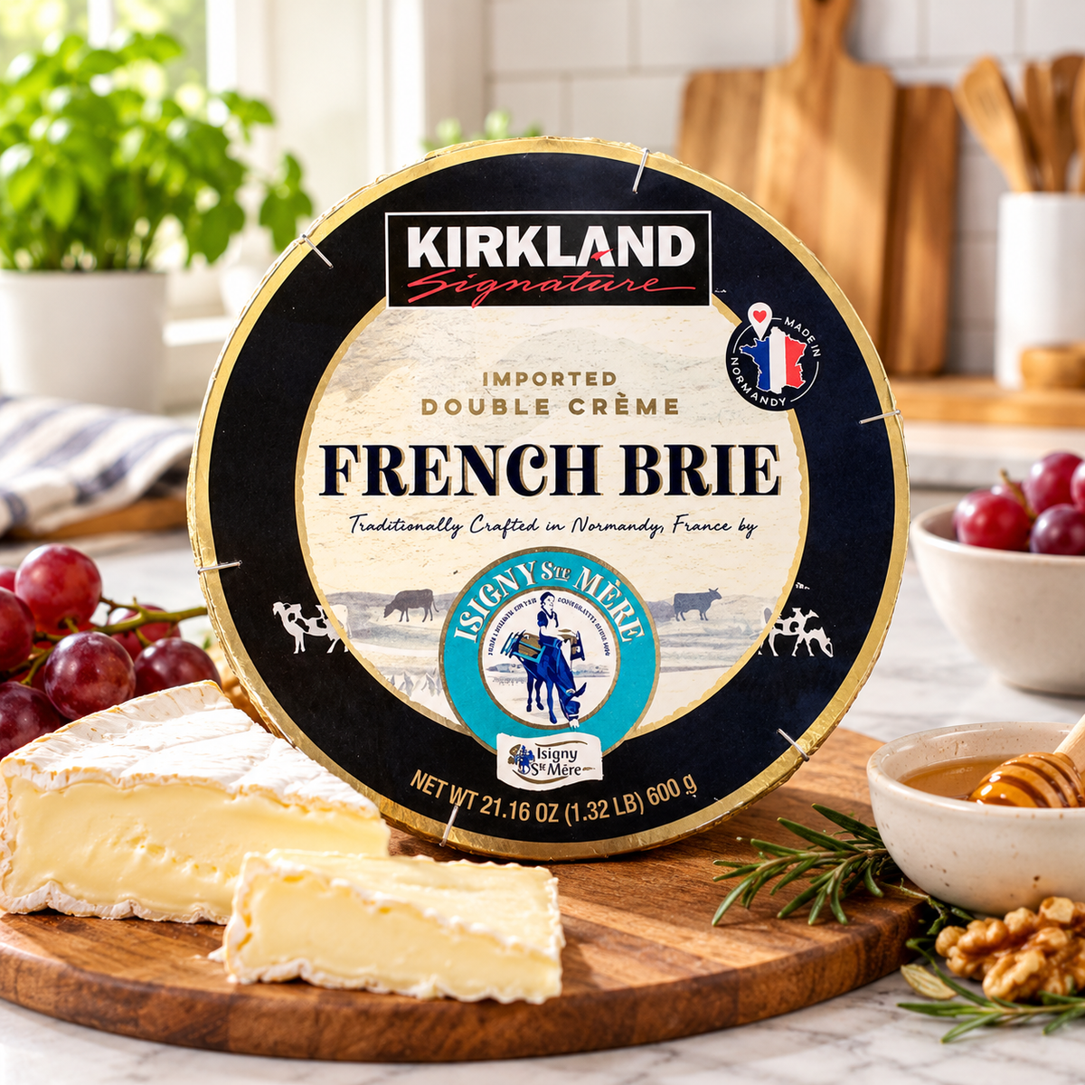 Kirkland Signature Imported French Brie – 21.16 oz (1 Count)