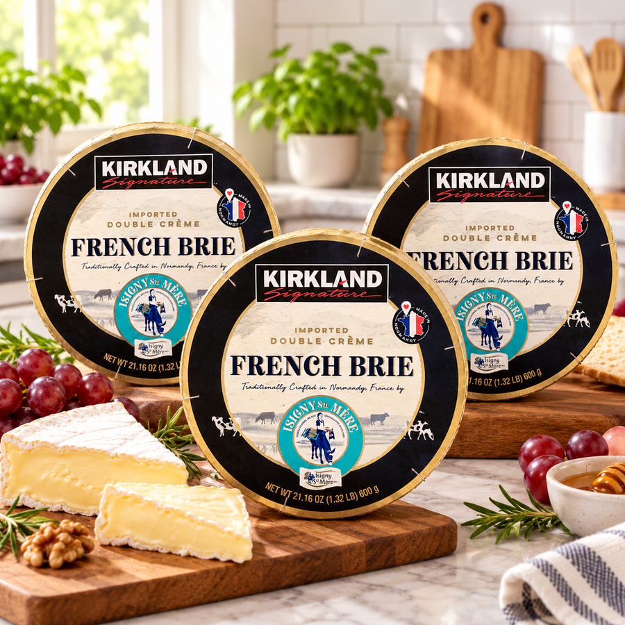 Kirkland Signature Imported French Brie – 21.16 oz (3 Count Bundle)