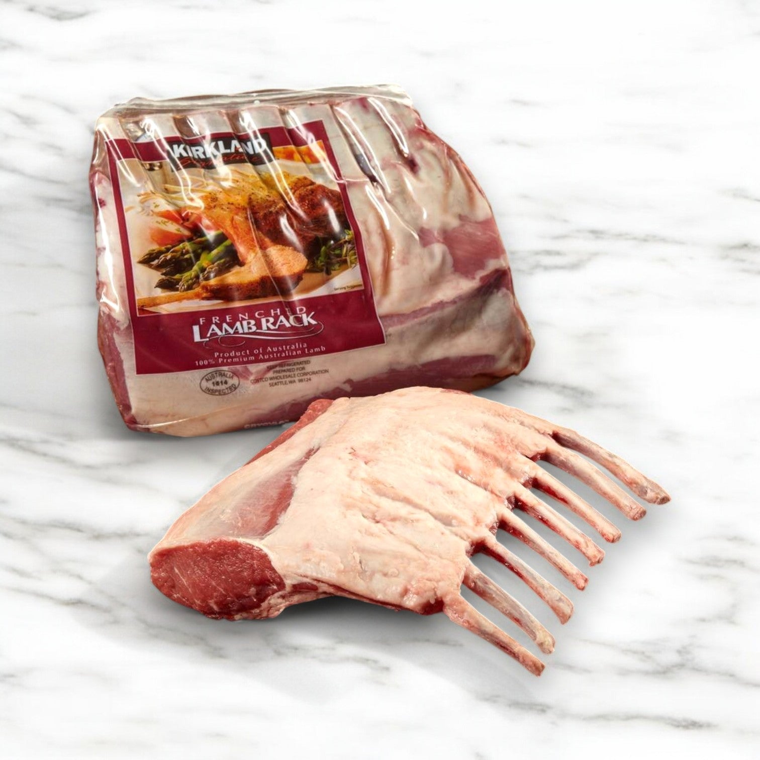 Kirkland Signature Halal Frenched Rack of Lamb, 2 lbs Average