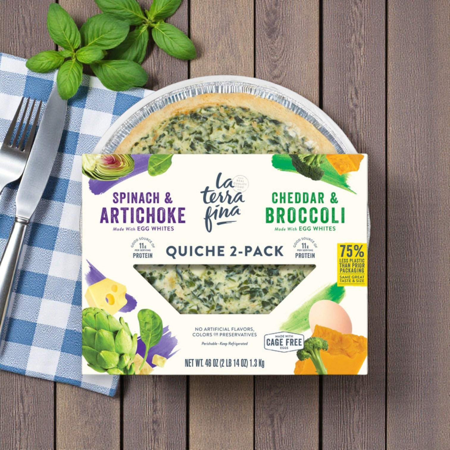 La Terra Fina Quiche Variety Pack – 2 Count, 23 oz Total