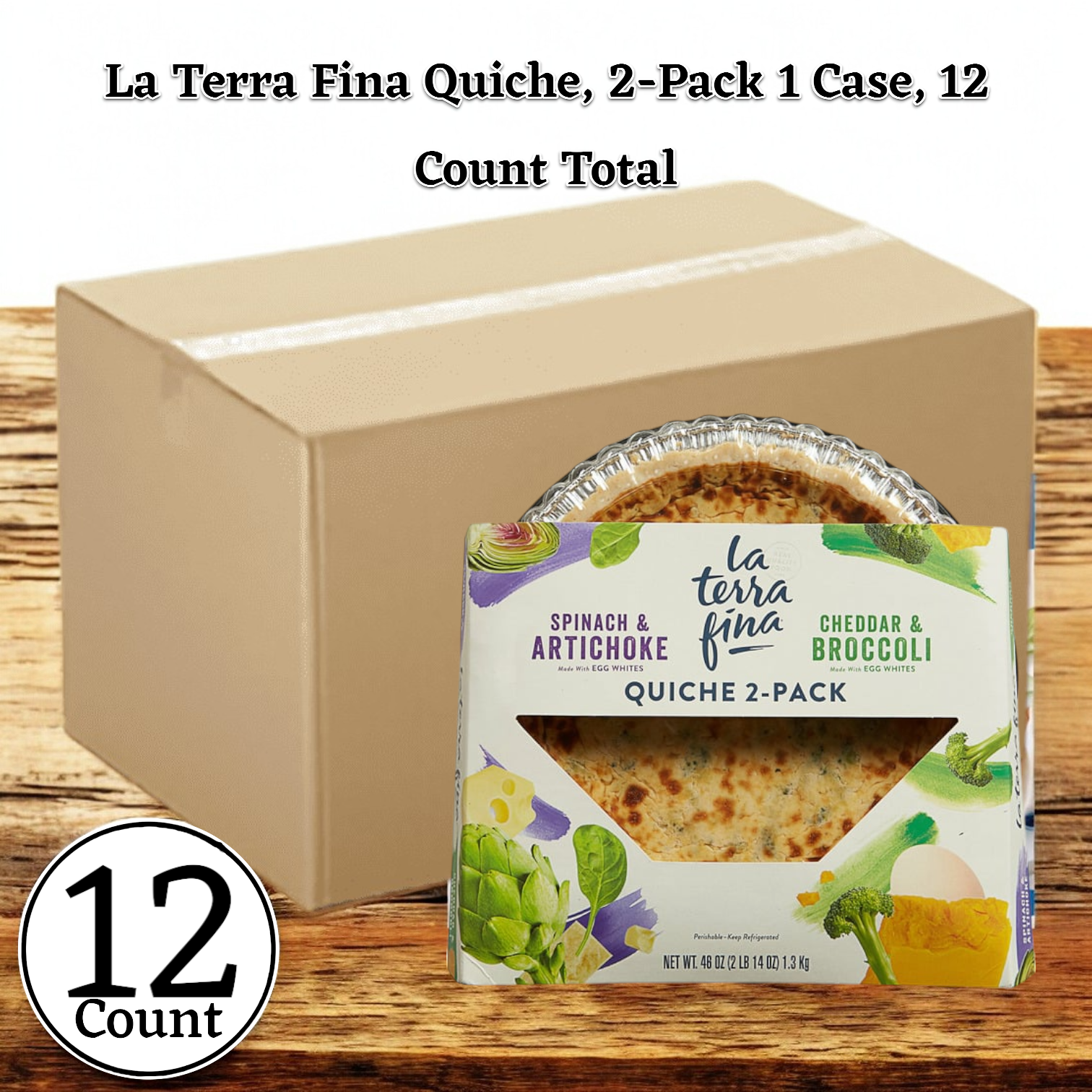 La Terra Fina Quiche, 2-Pack, 46 oz. - 1 Case, 12 Packs