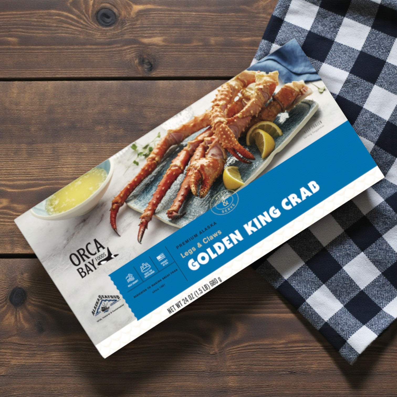 Golden King Crab Legs & Claws – 32 oz