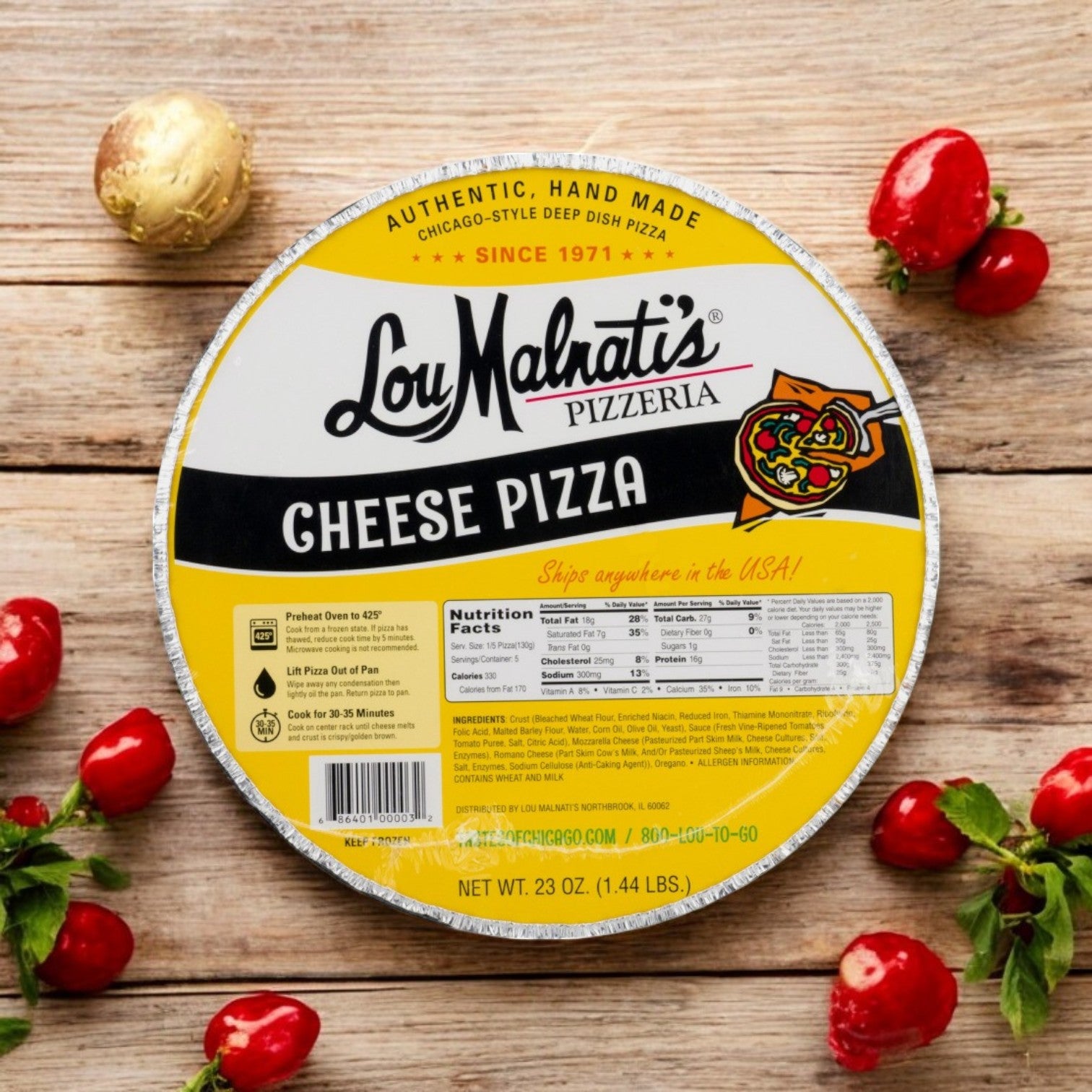 Lou Malnati's Cheese Deep Dish Pizza, 23 oz | Easy Lunches