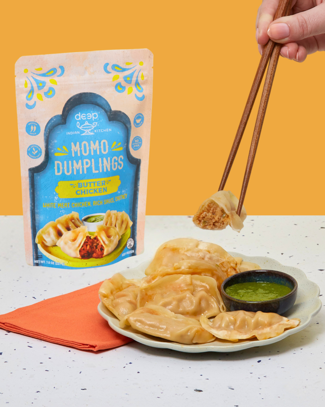 Deep Indian Kitchen Butter Chicken Momo Dumplings – 7.8 oz