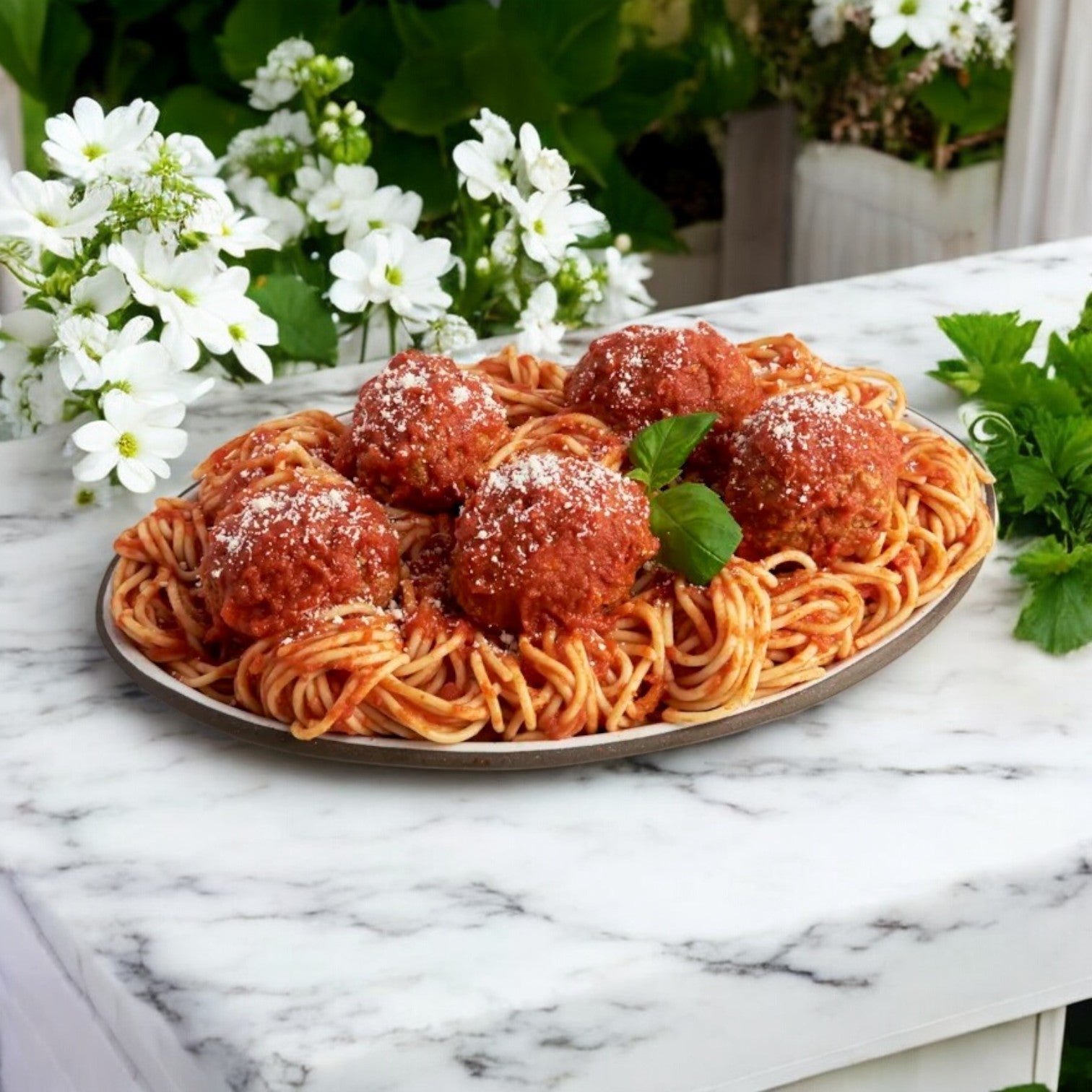 Mama Mancini, Cheese Stuffed Chicken Meatballs in Italian Style Sauce, 48 oz