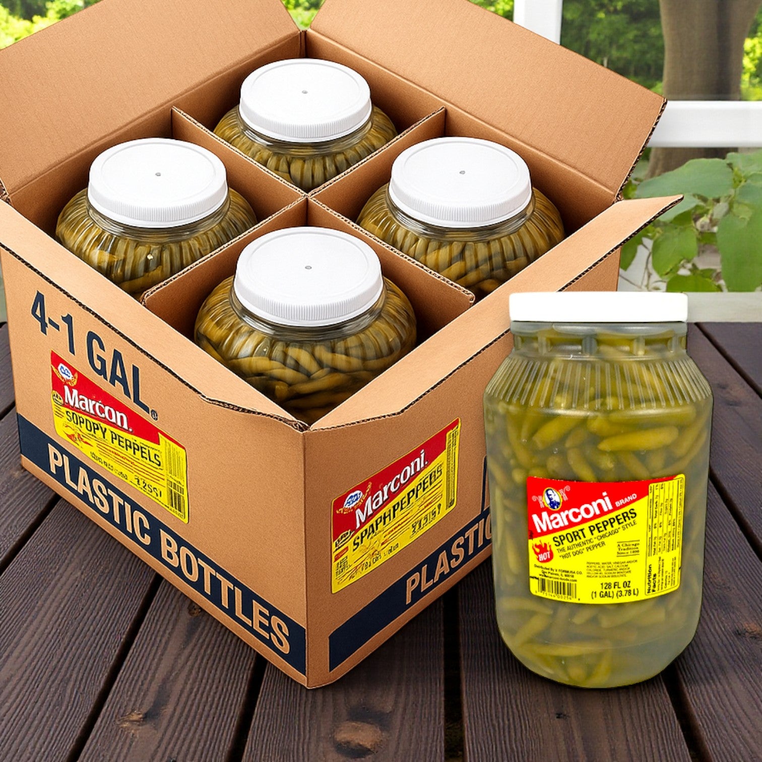 Marconi Sport Peppers – 1 Gallon (4-Pack)