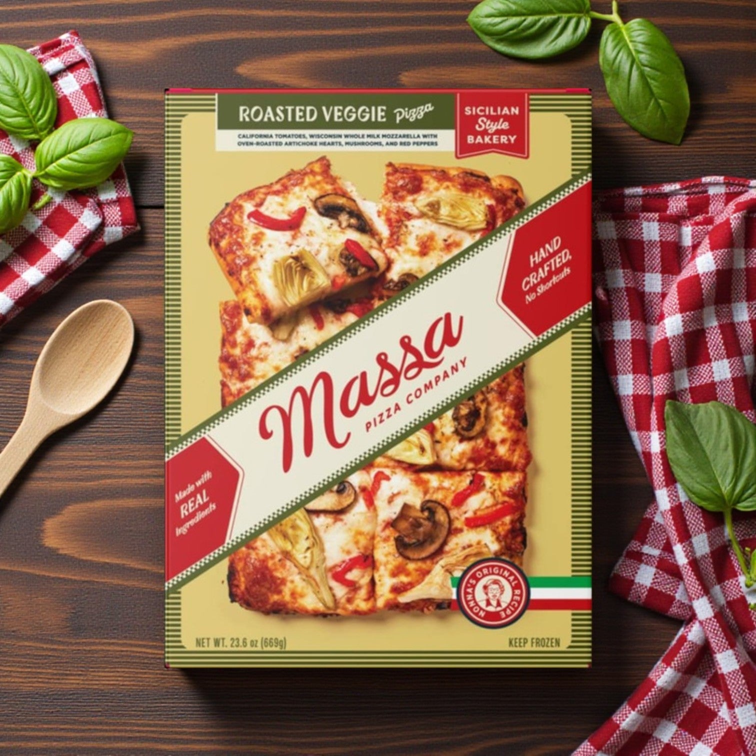 Massa Roasted Veggie Pizza – 23.6 oz (3 Pack)