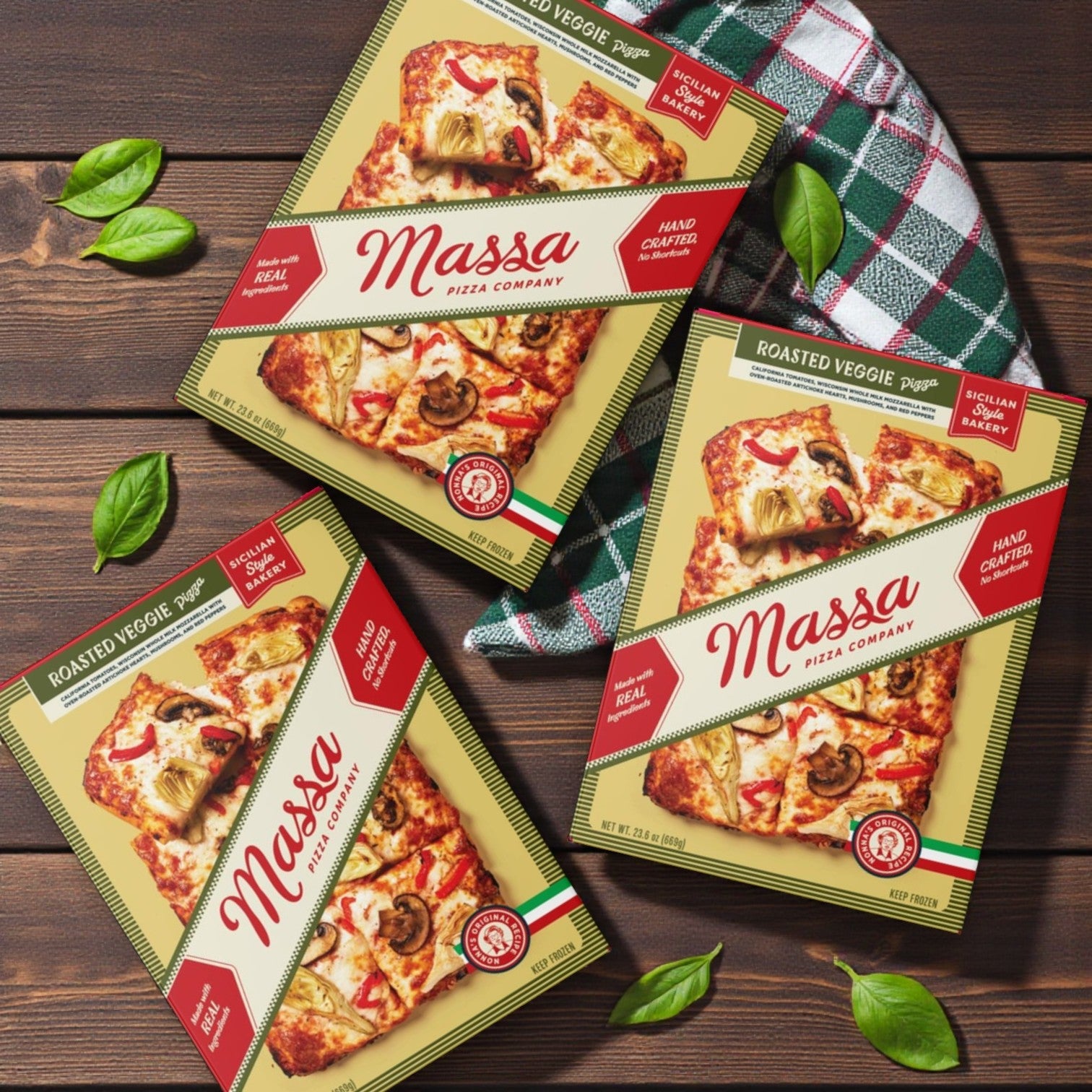 Massa Roasted Veggie Pizza – 23.6 oz (3 Pack)